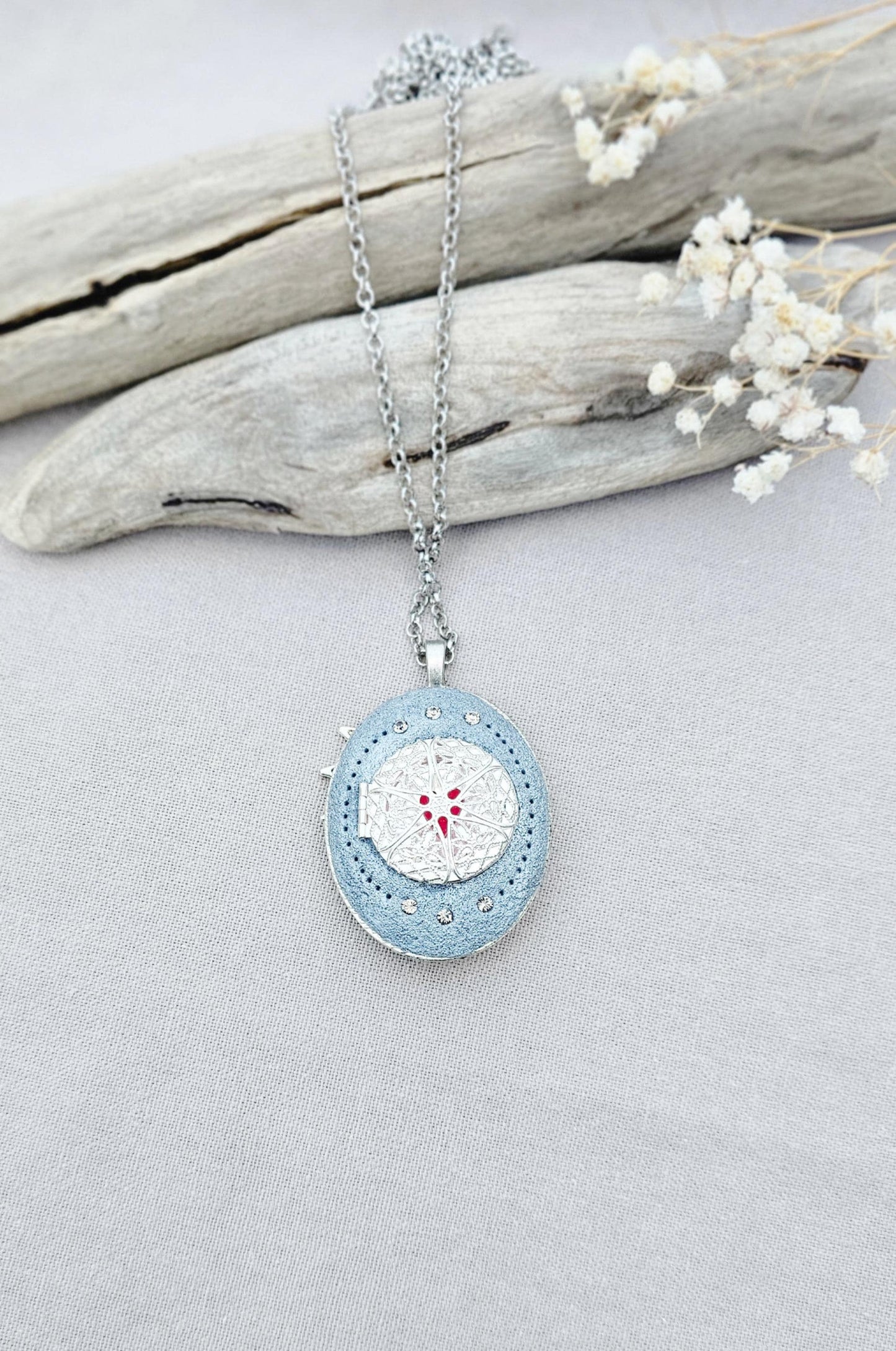multicolor floral pendant, fairy locket, vibrant jewelry, colorful necklace, keepsake locket, photo pendant, handcrafted fairy, enchanting accessory, unique gift, magical charm, floral fairy necklace, whimsical jewelry, silver chain pendant