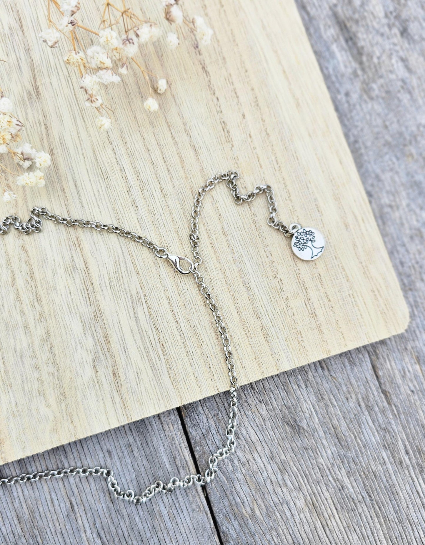 Double-Sided Handcrafted Pendant with Dark Blue Labradorite and Opening Locket