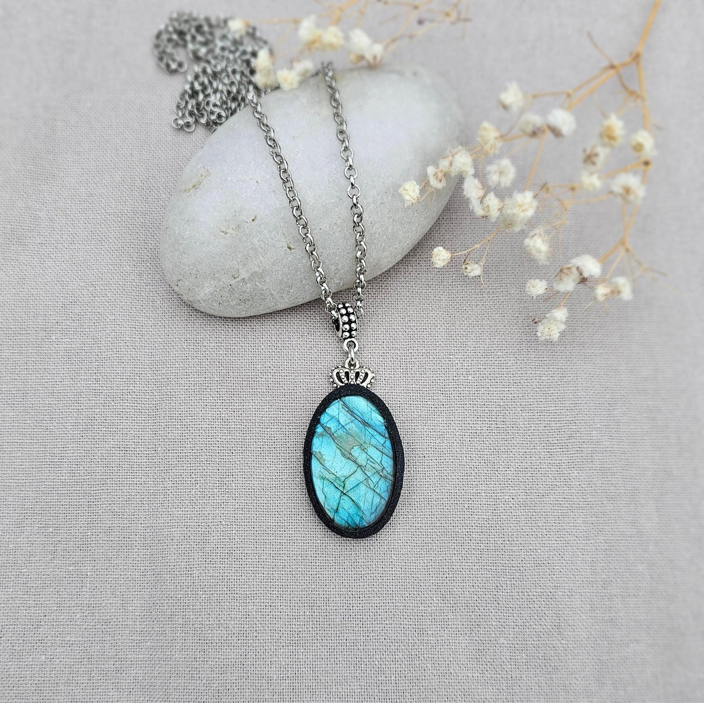 Labradorite Pendant Copper Jewelry, Pendant Handmade Gemstone Jewelry Copper, Gifts For Her. Astrology pendant for protection and luck