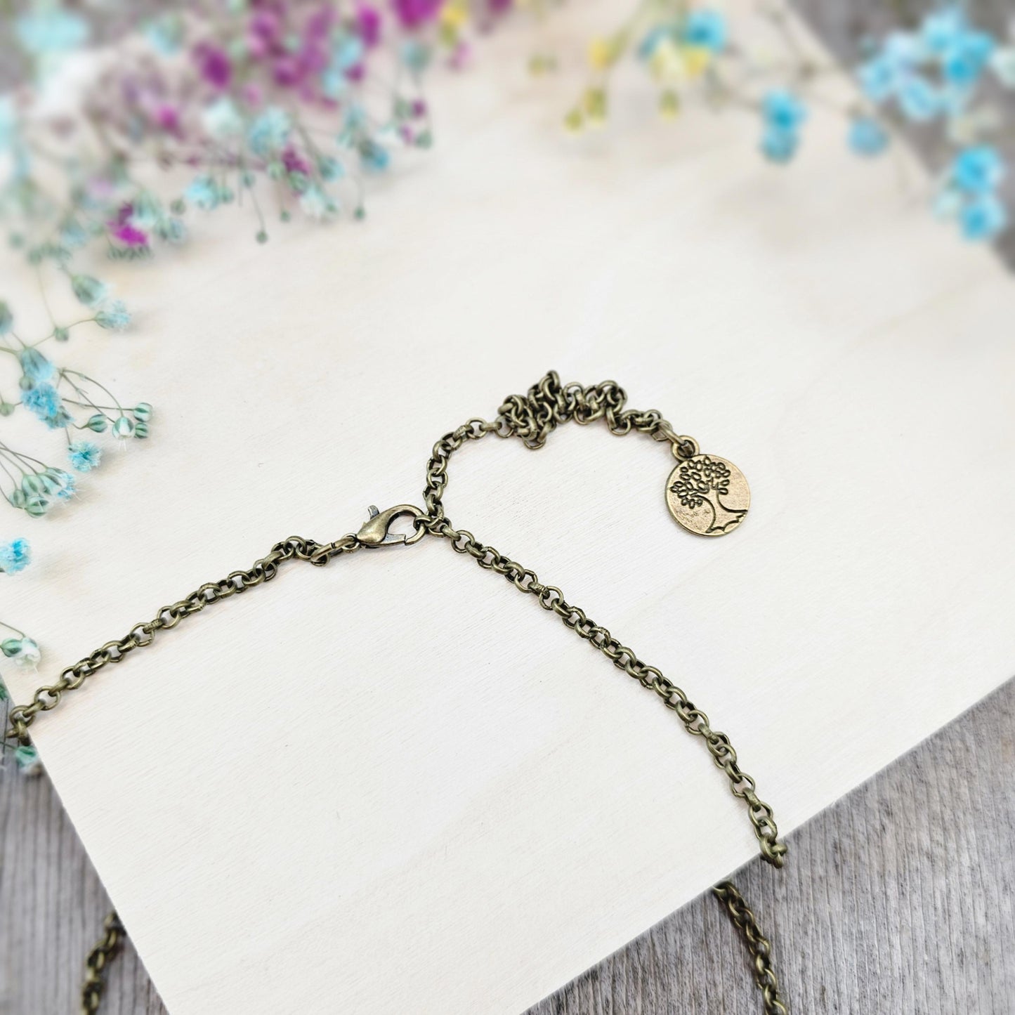 Yellow Romantic Polymer Clay Flower Bouquet Pendant with Crystals, Floral Necklace, Spring Pendant with Adjustable Chain, Romantic Gift