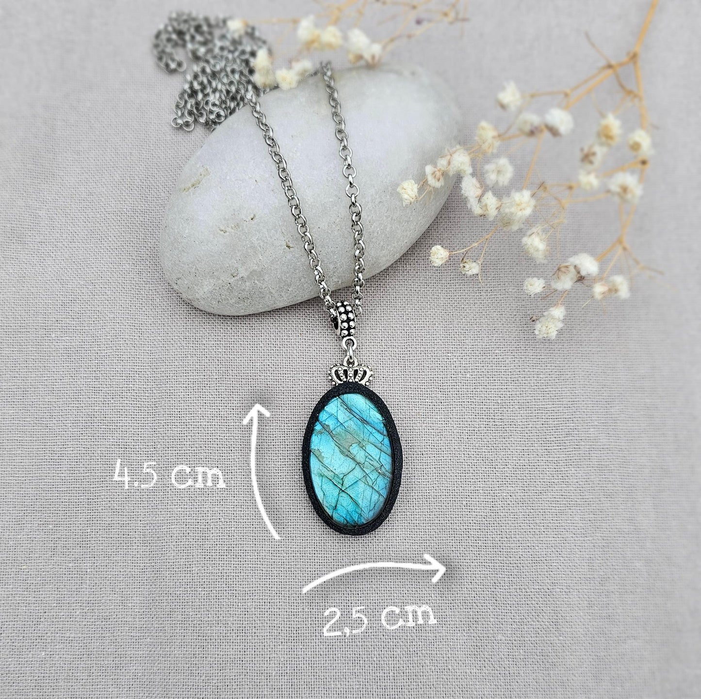 Labradorite Pendant Copper Jewelry, Pendant Handmade Gemstone Jewelry Copper, Gifts For Her. Astrology pendant for protection and luck