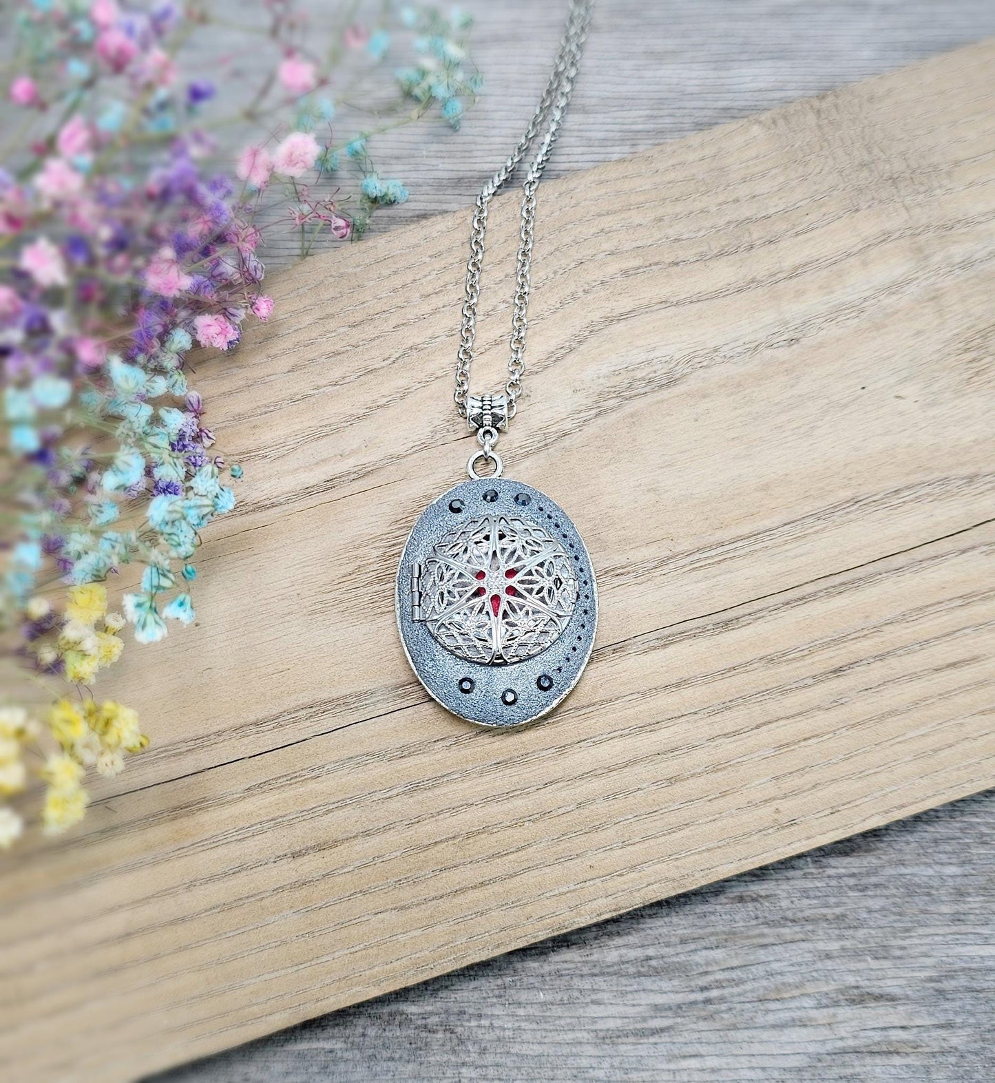 Tree of Life, Tree of Life Pendant, Pendant, Locket Pendant, Labradorite , Labradorite Pendant, Labradorite Jewelry, Floral Jewelry, Polymer Clay, Clay Pendant, Floral Pendant, Gift For Mom, Gift For Her