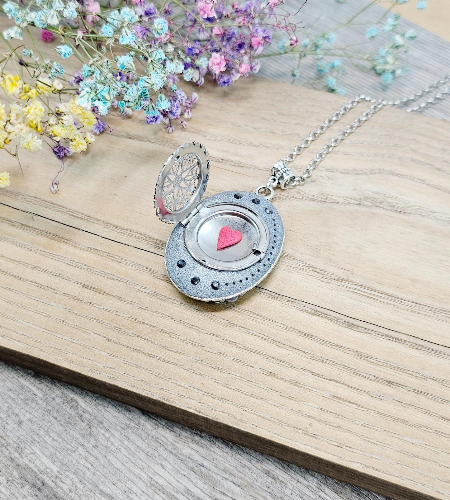 Tree of Life, Tree of Life Pendant, Pendant, Locket Pendant, Labradorite , Labradorite Pendant, Labradorite Jewelry, Floral Jewelry, Polymer Clay, Clay Pendant, Floral Pendant, Gift For Mom, Gift For Her