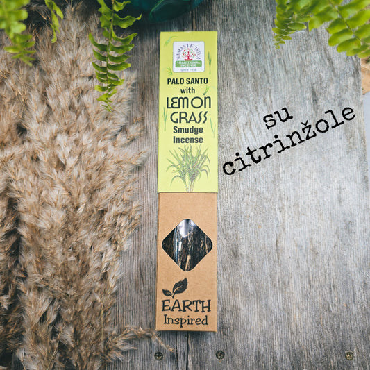Palo Santo su citrinžole – gaivūs rankų darbo smilkalai (25 g)