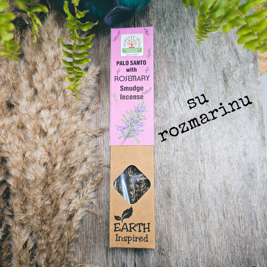 Palo Santo smilkalai su rozmarinu – meditacijai ir susikaupimui (25 g)