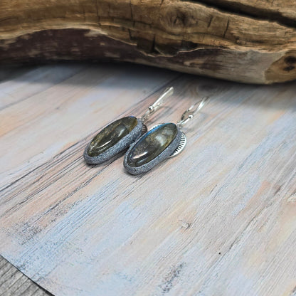 Labradorito auskarai 'Ovalai'