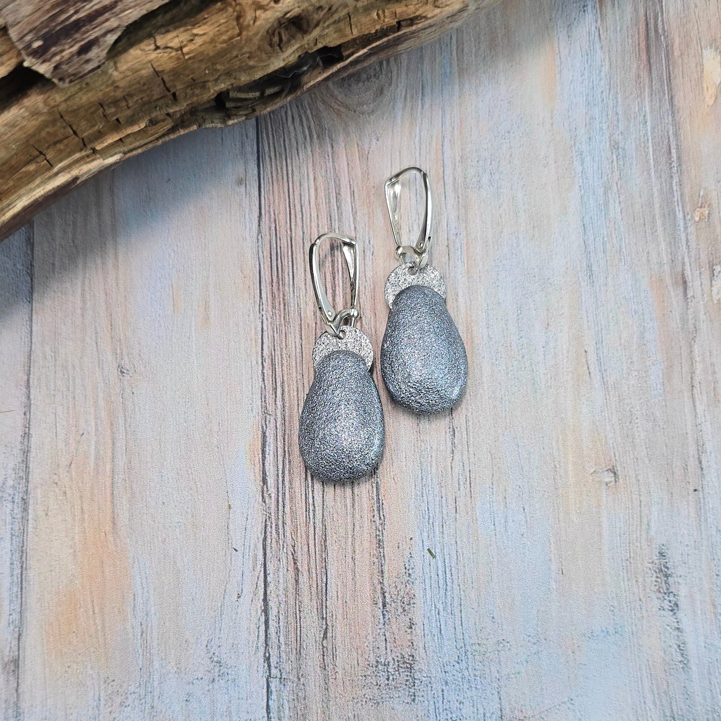 Labradorito auskarai 'Lašeliai'