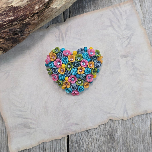 Spalvota sagė širdelė