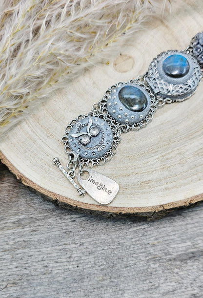unique bracelet with tree labradorite stone, labradorite bracelet, bracelet with locket, photo bracelet, tree of life, owl jewelry, imagine. blue bracelet